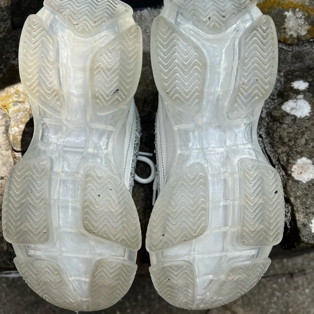 Steve Madden Maxima-R Shimmering White Sneakers - Picture 7 of 10